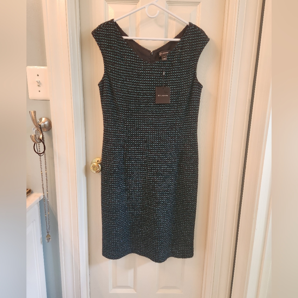 St. John Caviar cocktail dress, size 12, nwt